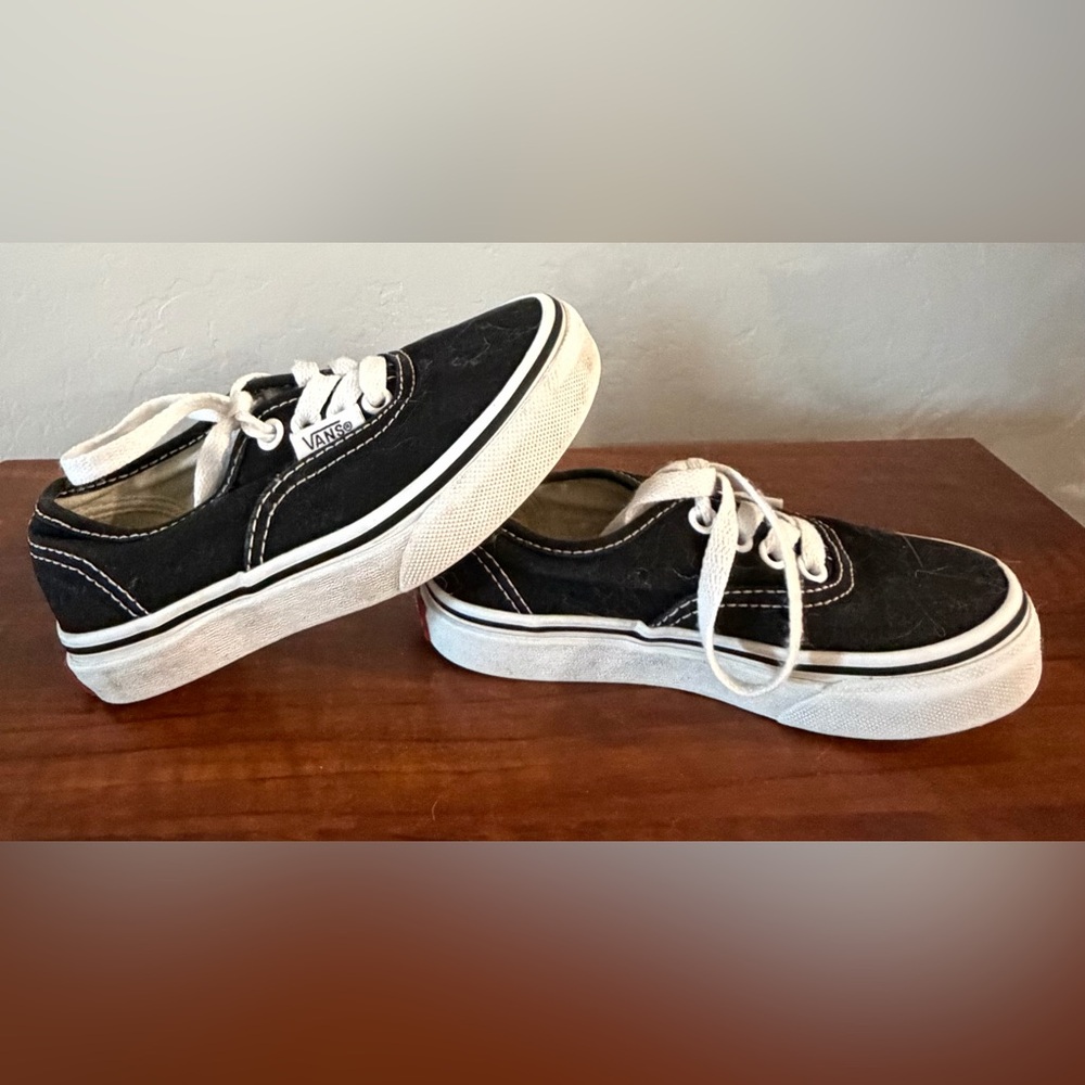 Vans Kids Black and White Sneakers